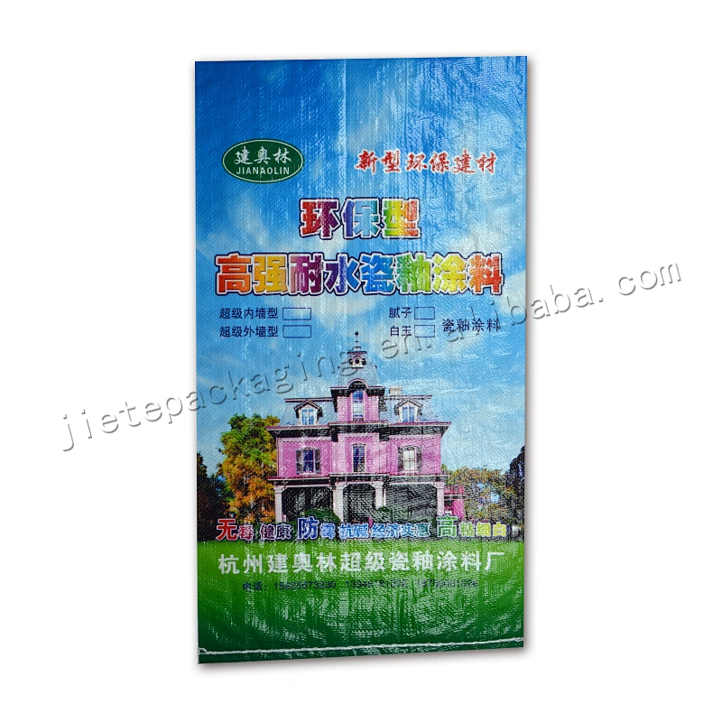 Sell well bopp laminated and printed plastic pp woven cement bag for outer wall putty powder,dry mortar