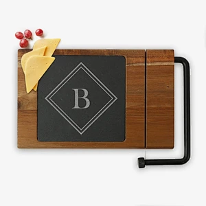 Custom Initial Acacia Wood Cheese Board