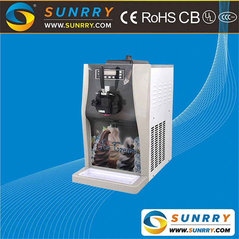 Commercial desktop 1 flavors cone rainbow soft serve ice cream machine