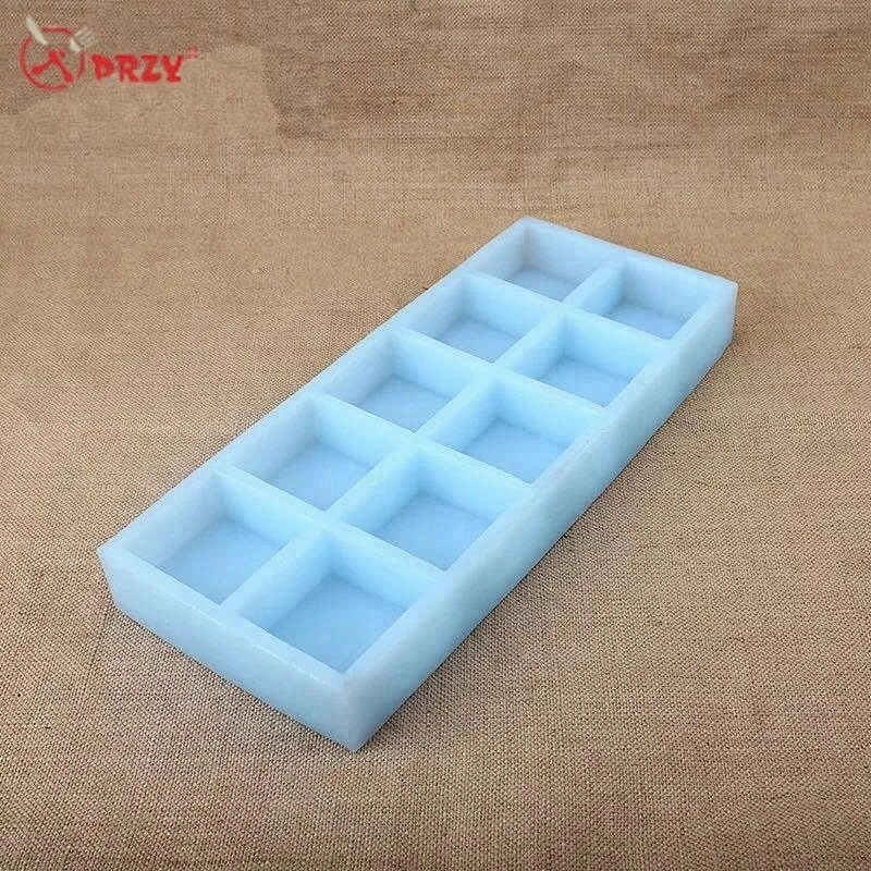 10 Cavities square soap molds silicone Square Tray mould for making Soap