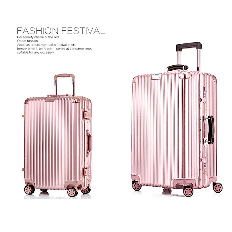 High Quality Customized Colorful Suitcase 20'' Light Weight Traveling Luggage Set 4 Wheels Trolley Plastic Suitcase