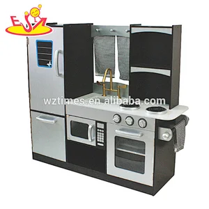 Juguete de madera de la cocina del juego del café express al por mayor barato para los regalos W10C337