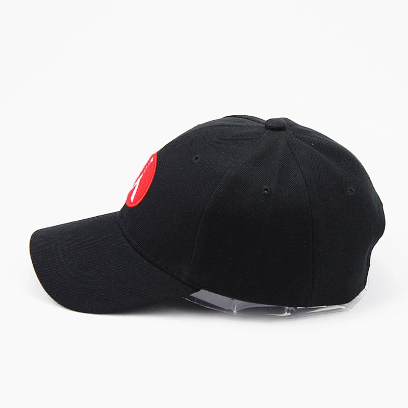Cheap Good Quality Custom 100% Cotton 6 Panel Flexfit Caps Wholesale Blank Black Baseball Caps