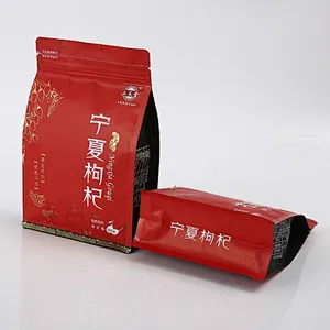 Red stereo packaging bag for Chinese wolfberry dates