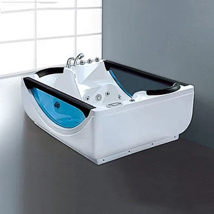 White Acrylic Portable Freestanding Small Sitting Whirlpool Bathtub