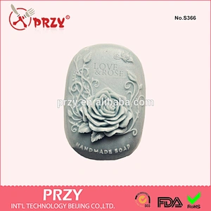 2015 eco-friendly Rose silicone soap moulds supplier