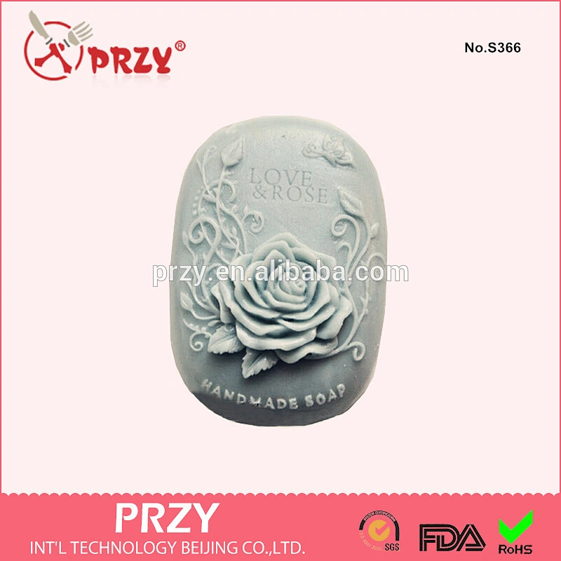 2015 eco-friendly Rose silicone soap moulds supplier