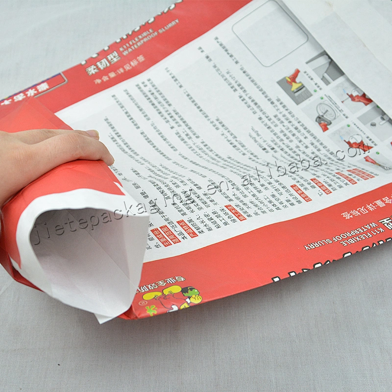 Building use moisture proof stand up multilayer kraft paper cement packaging bag for wall putty powder ,lime, gypsum, asphalt