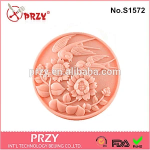S1572 PRZY Beijing handmade flying bird silicone soap mold