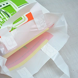 PE plastic custom printed garment/food shopping packaging bag