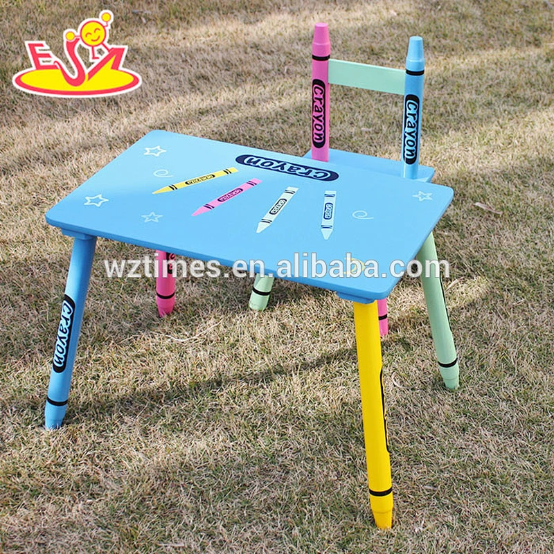 2018 high quality kindergarten wooden table and chairs for toddlers W08G217