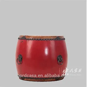 Chinese antique style solid wood drum stool