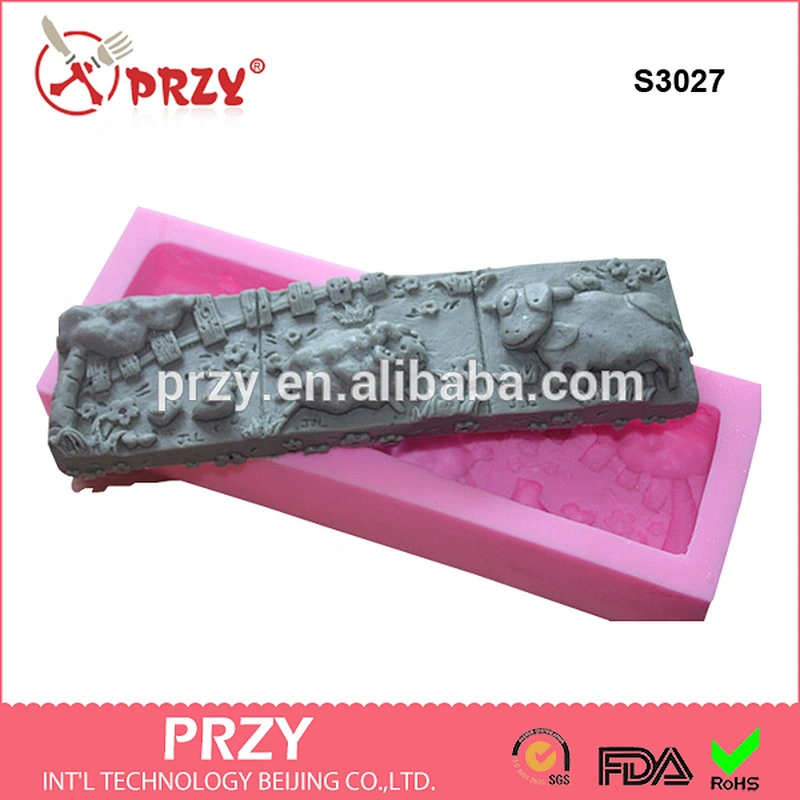 S3027 PRZY silicone soap molds loaf sheep soap molds soap silicone molds