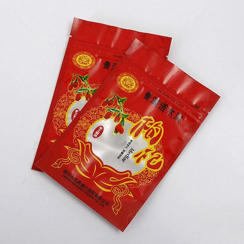 Custom wholesale red PE bag for wrapping goji berries