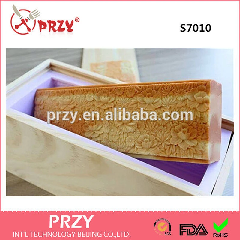 Flower Garden Log Mold Rectangular soap mold square silicone soap molds