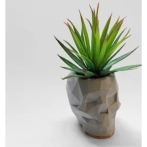 S9064 Geometric Skull flower pot molds Concrete pot silicone molds concrete holder molds cement moulds