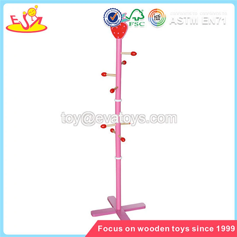 wholesale superb quality wooden clothes standing hanger delicate and reliable wooden clothes standing hanger W09B017