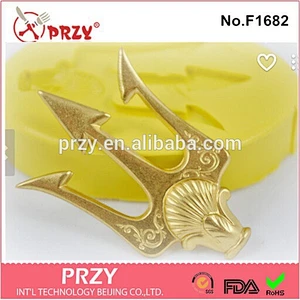 2015 hotsale Poseiden's Trident fondant silicone cake mold