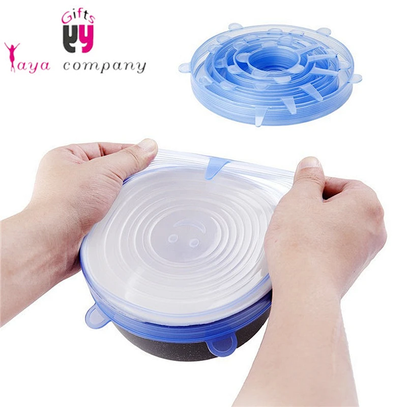 6 size Silicone Stretch Lids for bowl