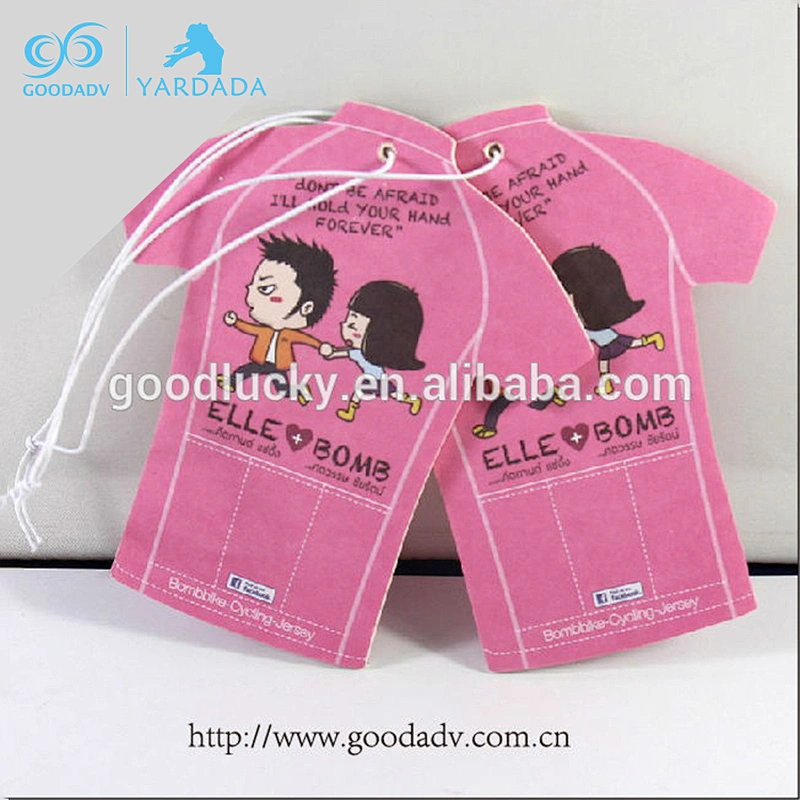 stock items leaf shaped paper hanging car air freshener with logo