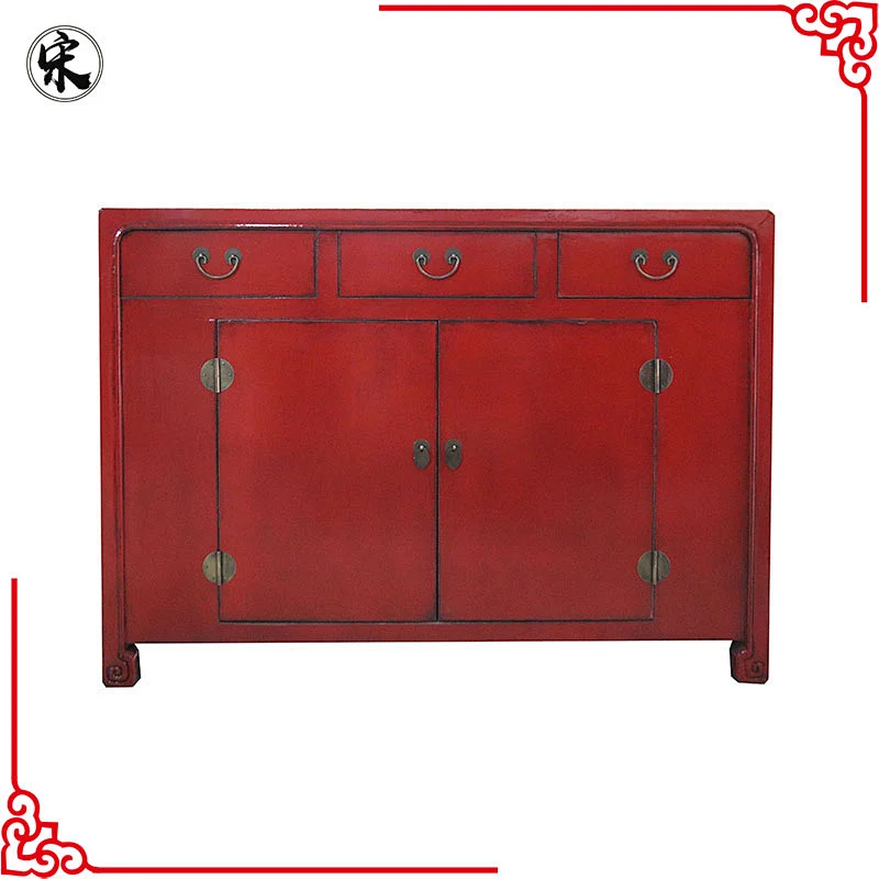 chinese antique oriental lacquer wooden storage buffet furniture