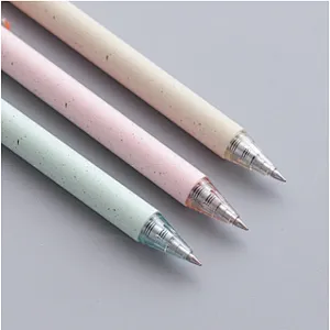 Personalized Cheap Retractable Creative Wheat Straw Pens Promotional Ballpoint Pen With Custom Logo