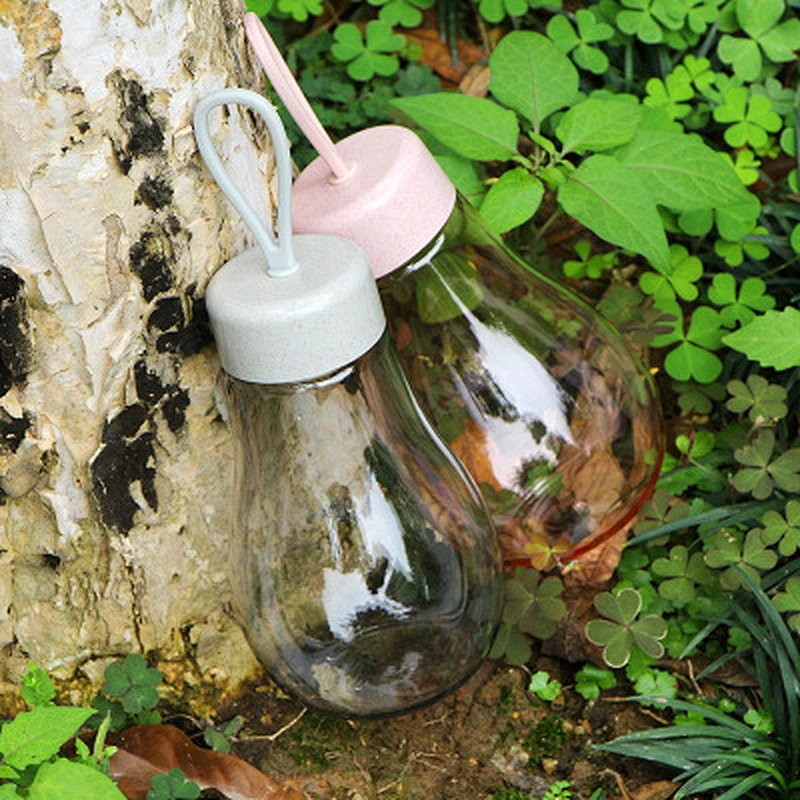 BPA Free 14oz Portable Travel Plastic Bottle The Light Bulb Shape Cup for Wedding Souvenirs