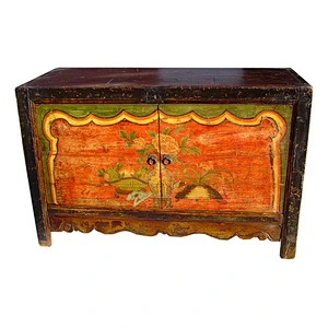 Vintage Rustic Furniture Mongolia Cabinet