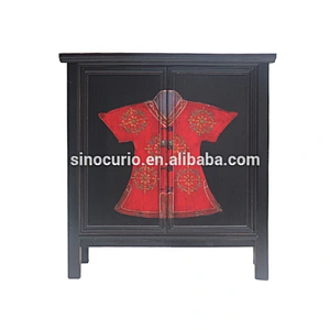 Chinese Distressed Painted Bedroom Antique Cabinet Armorie Wardrobe