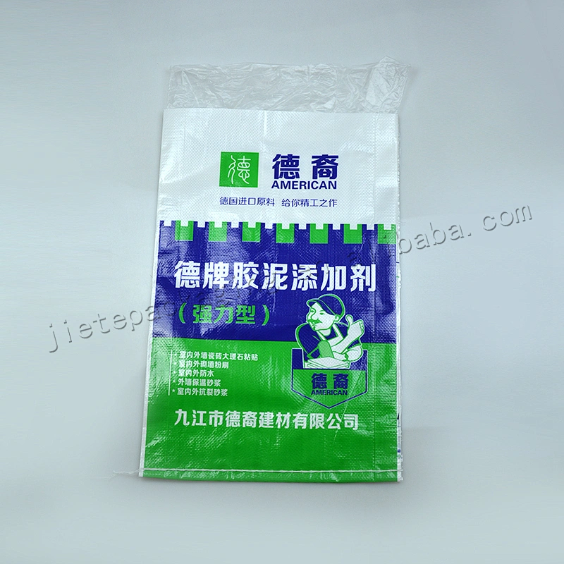 Customized laminated plastic pp woven cement packing bag 25kg for wall putty powder,mortar