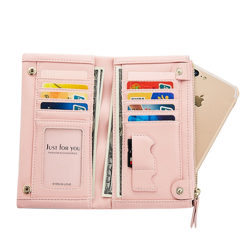 China Factory Latest Design High Quality Women Wallet Leather Ladies Purse