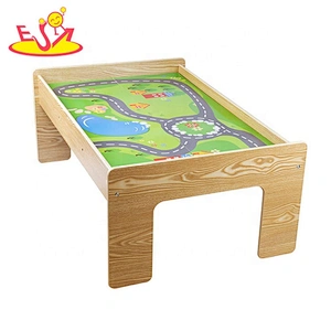 New design children wooden train track table W04C178B