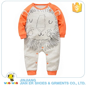 Wholesale Hot Selling Animal Print 1 Year Old Baby Clothes Baby Romper