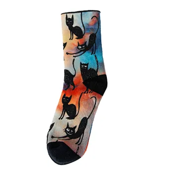 fashion 3D logo custom bamboo print sport socks