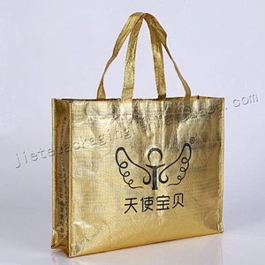 Customized fashion stand up pp non woven shopping bag with logo design printing