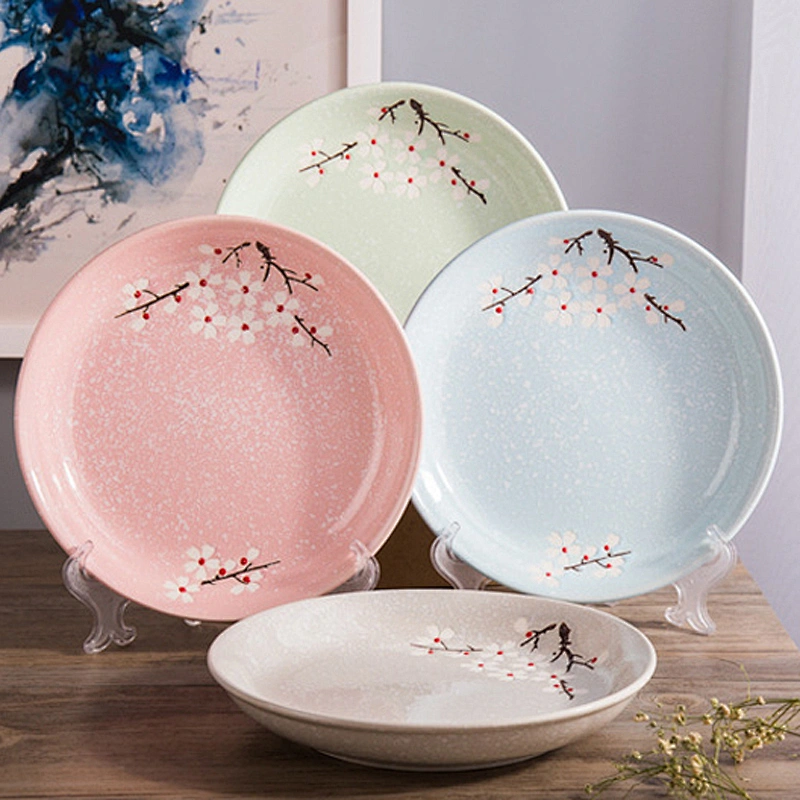 陶瓷雪花图案餐具盘