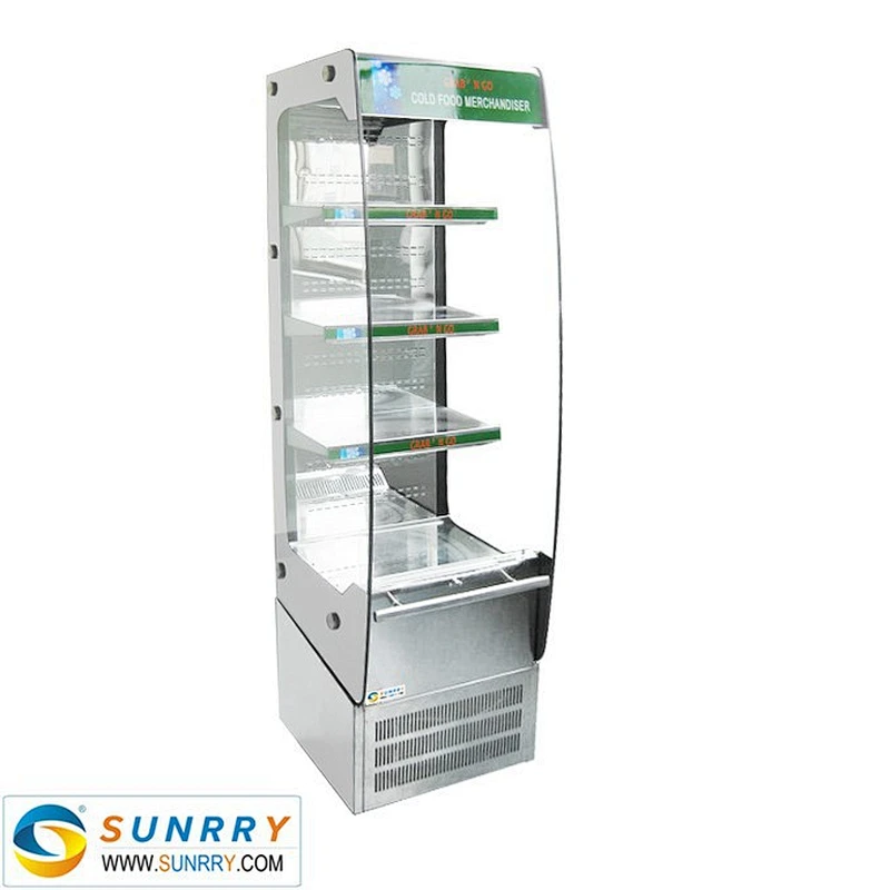 Popular Stainless Steel Glass Door Curtain Showcase for Sale