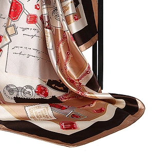 Scarf iran custom silk chiffon scarf leopard print