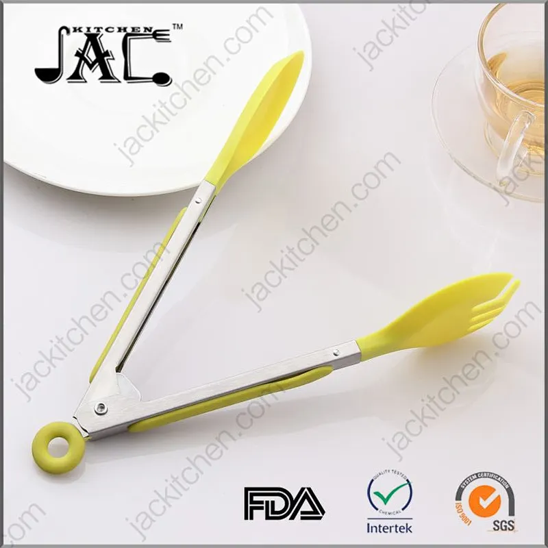 2017 Newest Gadgetsstainless Steel 9 Inch Plastic Bread Tongs