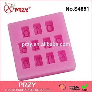 S4851 Beautiful Numbers 3D Silicone Mold chocolate Cake Decorating Fondant Mold