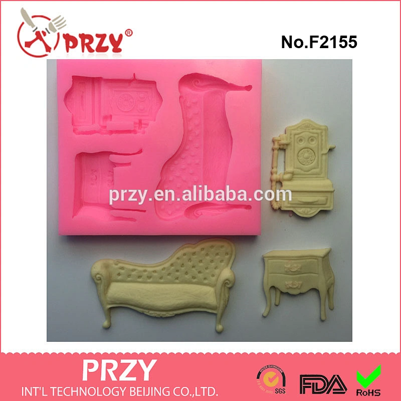 F2155 Baroque Furniture Silicone Fondant Mould,silicone cake decorating mold,food grade fondant molds