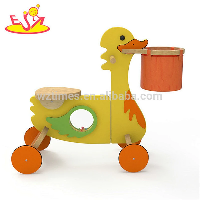 تصميم جديد 4 عجلات خشبية الأطفال المشي الدراجة للبيع بالجملة W16A035