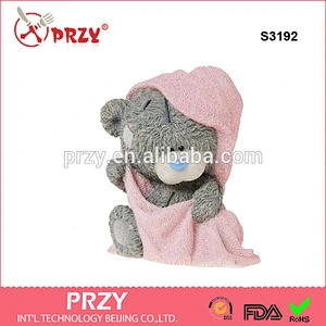 S3192 Little Teddy Bear in Bath Towel Mold Gift for All Decorative Soap Teddy Bear Mold