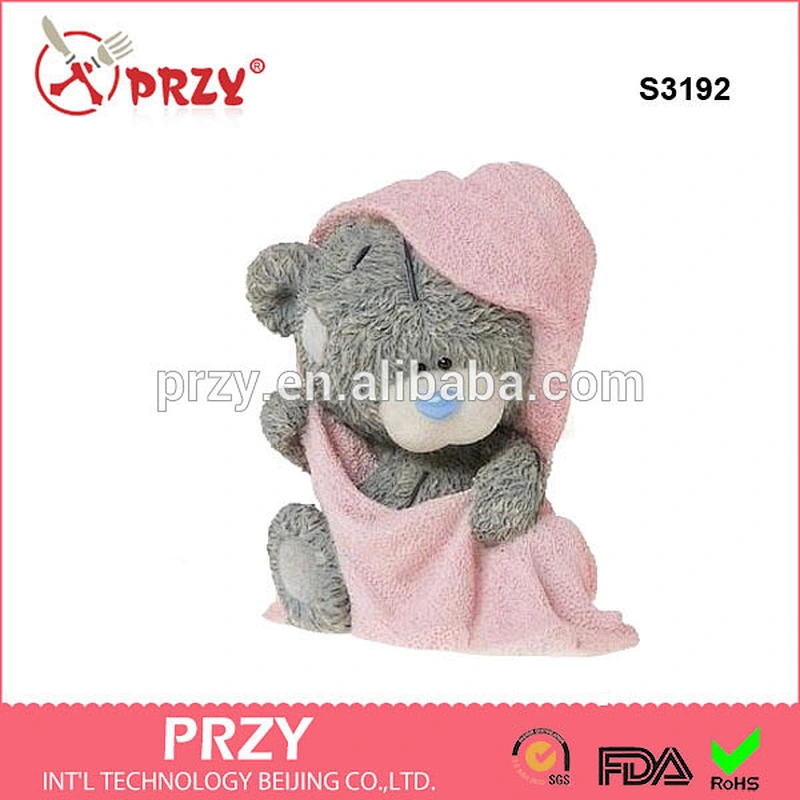S3192 Little Teddy Bear in Bath Towel Mold Gift for All Decorative Soap Teddy Bear Mold