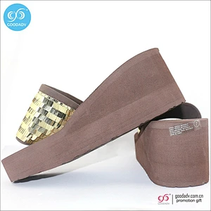 Cheap wholesale casual comfort sandal high heel slipper for girls