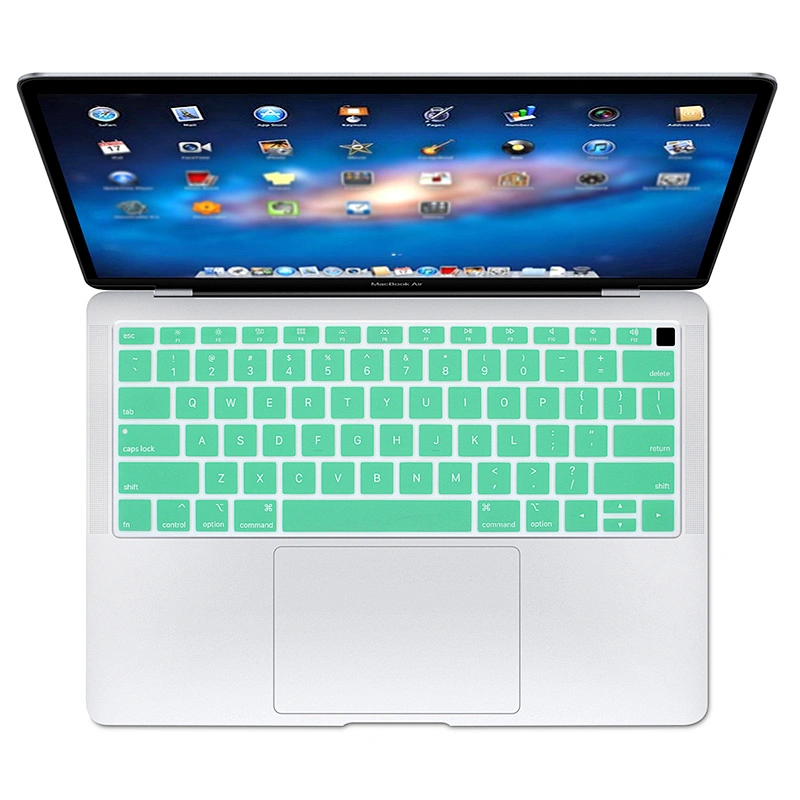english laptop keyboard Silicone Keyboard Cover skin for MacBook Newest Air 13 Inch 2018 Release A1932 with Retina Display