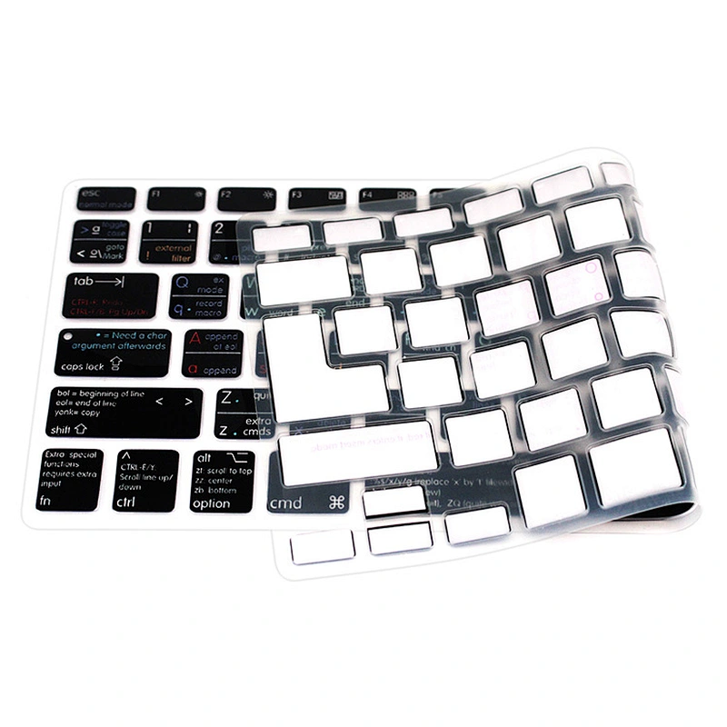 Retail Waterproof VIM vi Silicone Spanish Keyboard Shortcuts Covers Skin For Mac Book Air 13 inch Keyboard Spanish