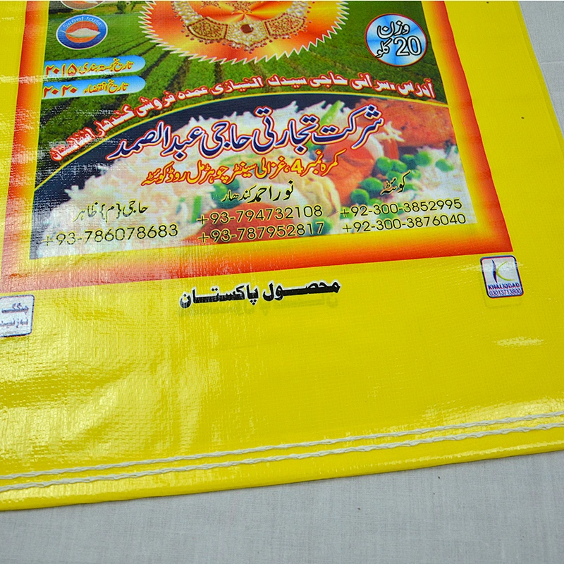 Custom high quality plastic woven bag for for packing rice, flour 80kg 50kg