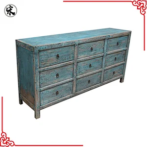 chinese antique reproduction distressed shabby chic buffet living room furniture