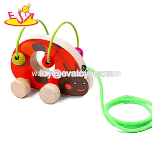 Wholesale most lovely wooden pull chicken toy help baby learning walking W05B165